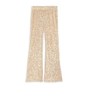 Aqua Girls Gold Sequin Pants Size L 10/12